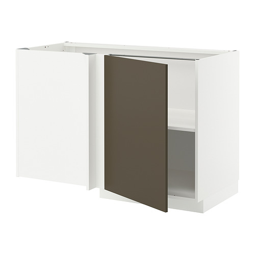METOD corner base cabinet with shelf