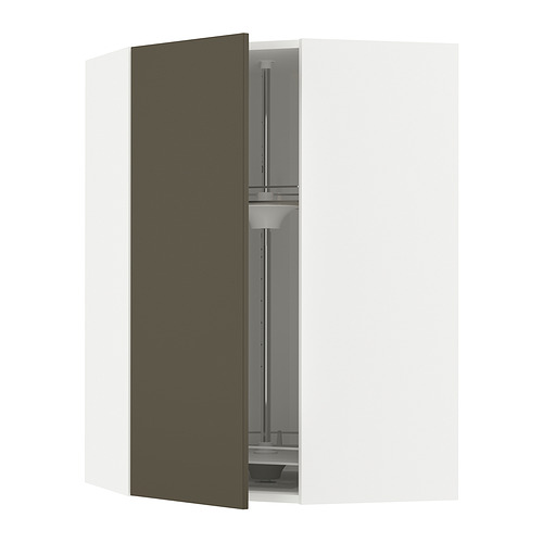 METOD corner wall cabinet with carousel