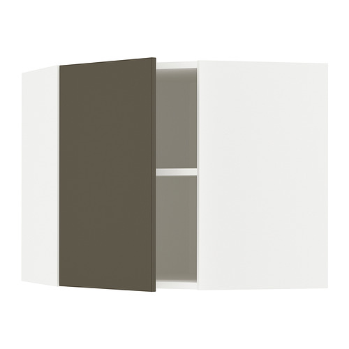 METOD corner wall cabinet with shelves