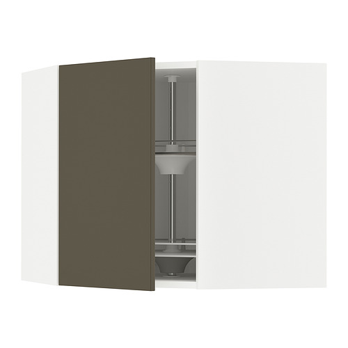 METOD corner wall cabinet with carousel