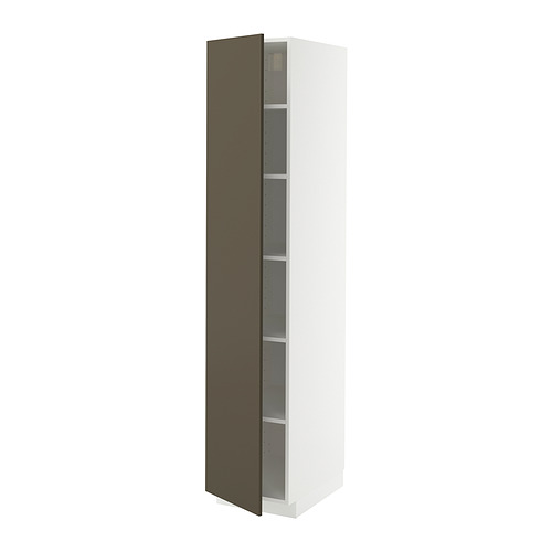 METOD high cabinet with shelves