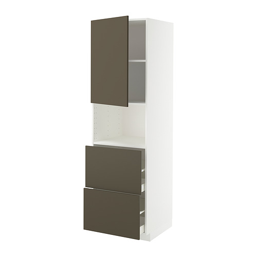 METOD/MAXIMERA hi cab f micro w door/2 drawers