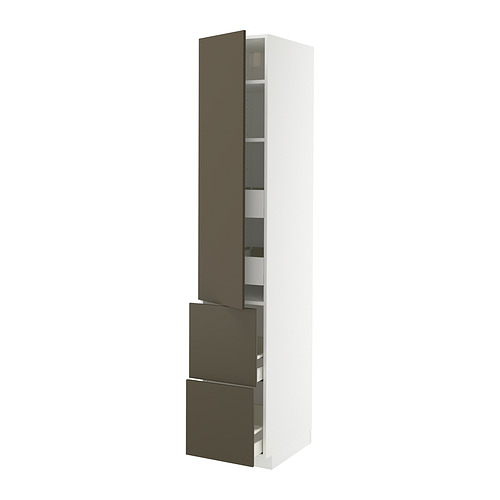 METOD/MAXIMERA hi cab w shlvs/4 drawers/dr/2 frnts