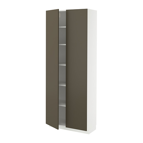 METOD high cabinet with shelves
