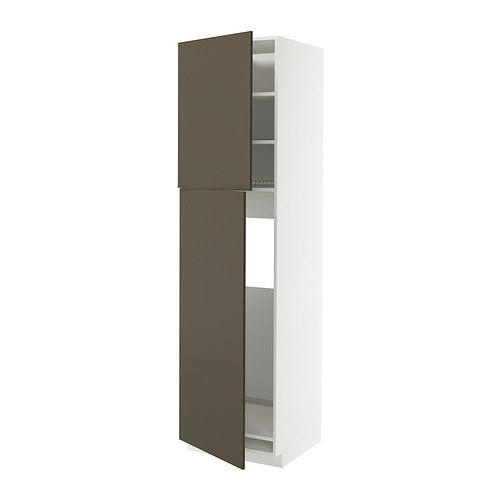 METOD high cabinet for fridge w 2 doors