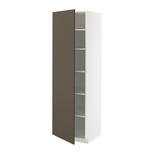 METOD high cabinet with shelves