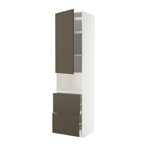 METOD/MAXIMERA hi cab f micro w door/2 drawers