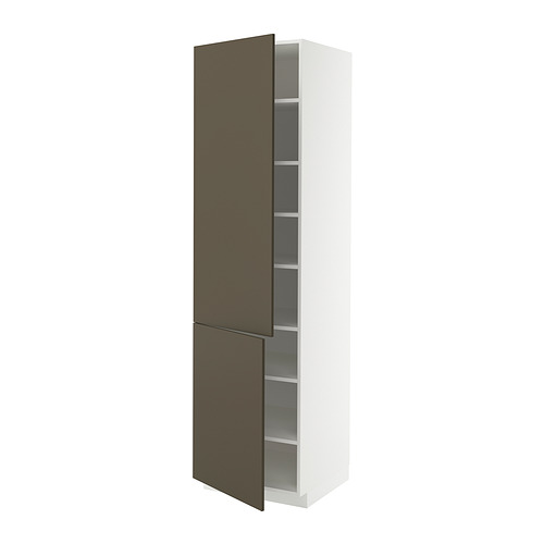 METOD high cabinet with shelves/2 doors
