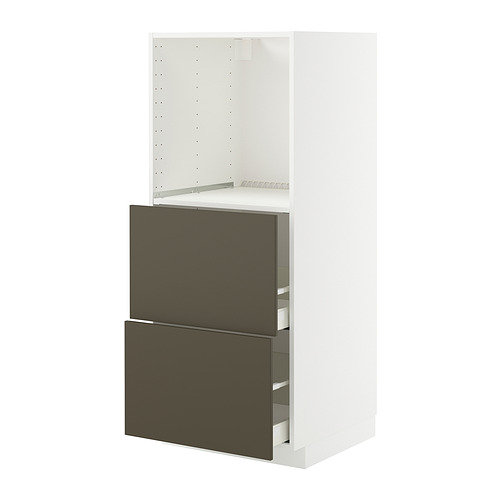 METOD/MAXIMERA high cabinet w 2 drawers for oven