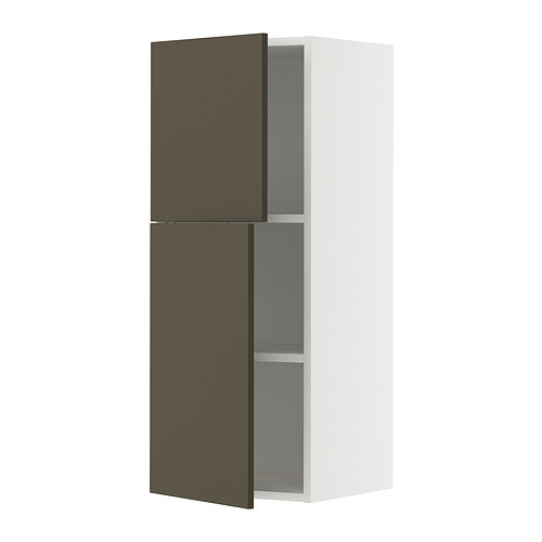 METOD wall cabinet with shelves/2 doors