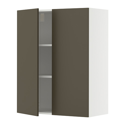 METOD wall cabinet with shelves/2 doors