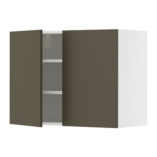 METOD wall cabinet with shelves/2 doors
