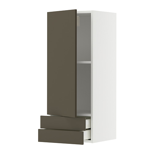 METOD/MAXIMERA wall cabinet with door/2 drawers