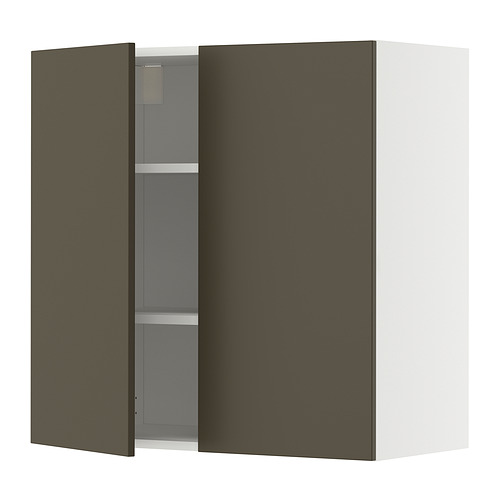 METOD wall cabinet with shelves/2 doors