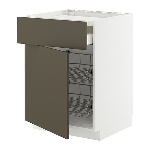METOD/MAXIMERA base cab f hob/drawer/2 wire bskts