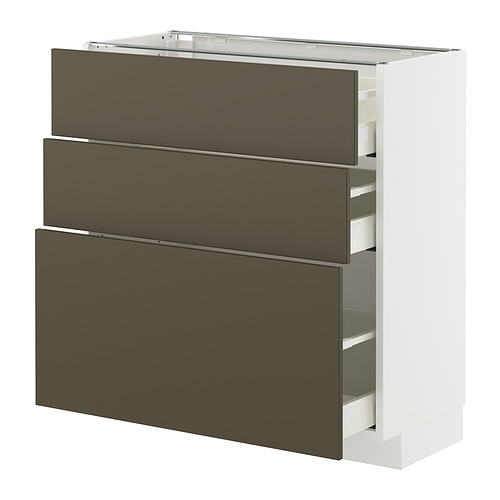 METOD/MAXIMERA base cabinet with 3 drawers