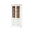 HEMNES glass-door cabinet with 3 drawers 