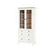 HEMNES glass-door cabinet with 3 drawers