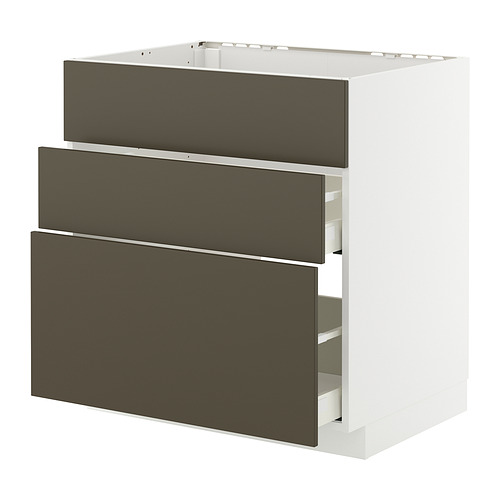 METOD/MAXIMERA base cab f sink+3 fronts/2 drawers