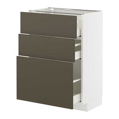 METOD/MAXIMERA base cabinet with 3 drawers