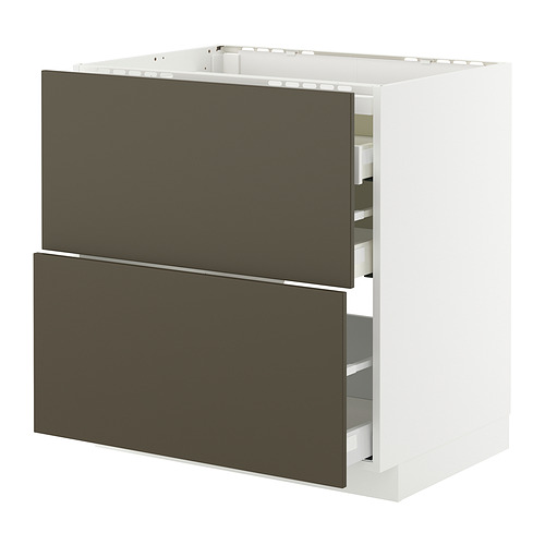 METOD/MAXIMERA base cab f hob/2 fronts/3 drawers