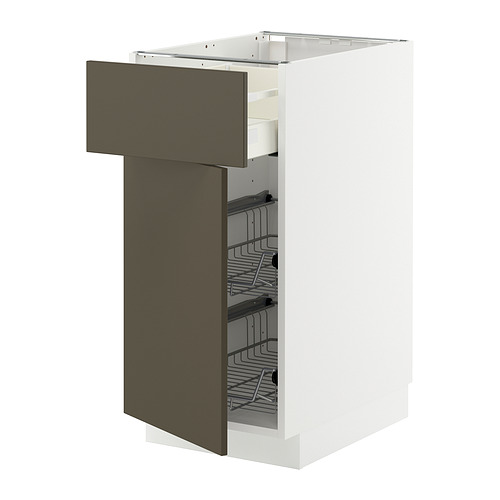 METOD/MAXIMERA base cab w wire basket/drawer/door