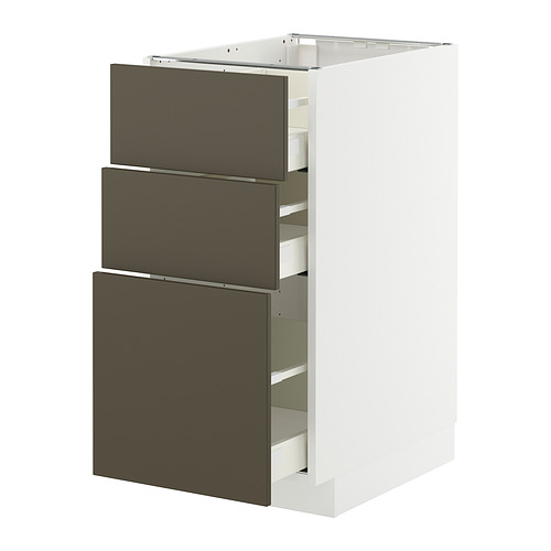 METOD/MAXIMERA base cabinet with 3 drawers