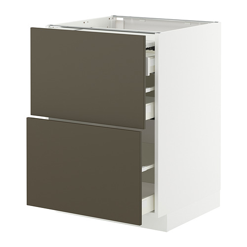 METOD/MAXIMERA bc w pull-out work surface/3drw