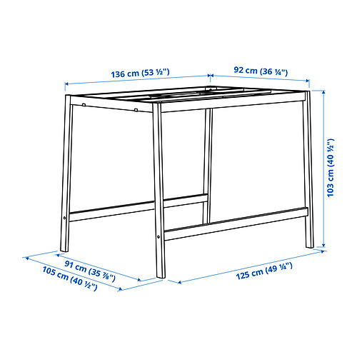 MITTZON underframe for conference table