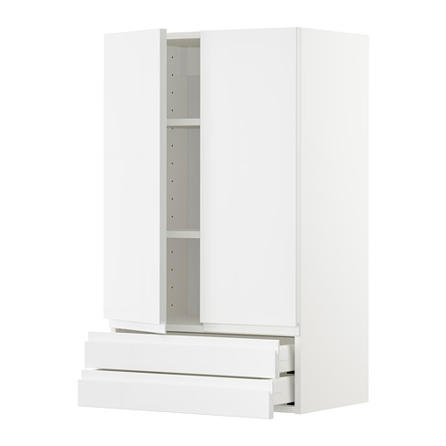 METOD/MAXIMERA wall cabinet w 2 doors/2 drawers