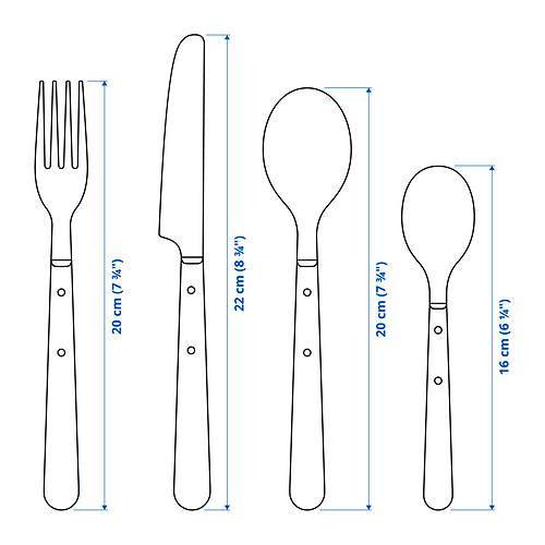 DOFTSKÖLD 24-piece cutlery set