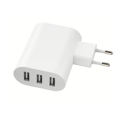 SMÅHAGEL, 3-port USB charger