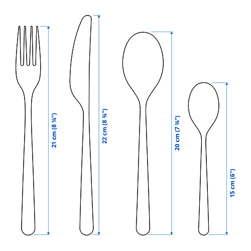 PRAKTBOTIA 16-piece cutlery set