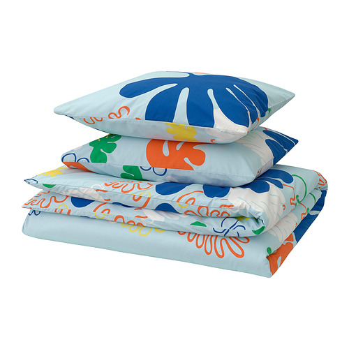 KANTDRACENA, duvet cover and 2 pillowcases