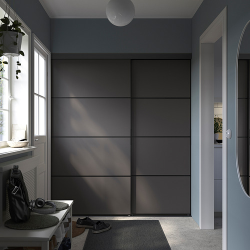 SKYTTA/BOAXEL, reach-in wardrobe with sliding door