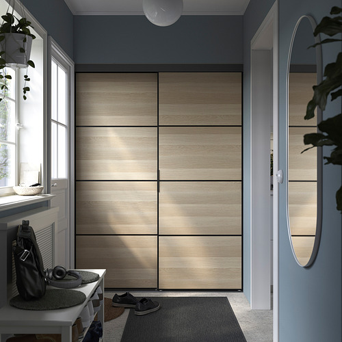 SKYTTA/BOAXEL, reach-in wardrobe with sliding door