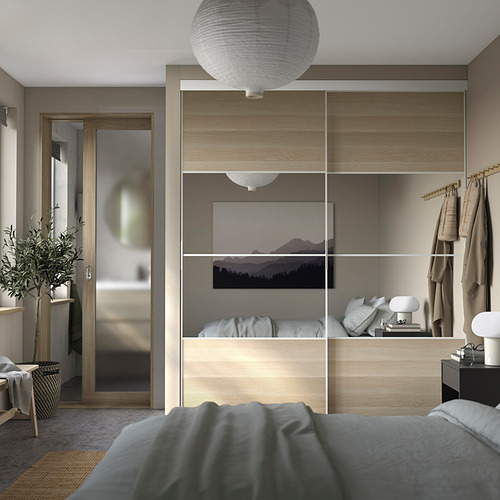 SKYTTA/BOAXEL, reach-in wardrobe with sliding door