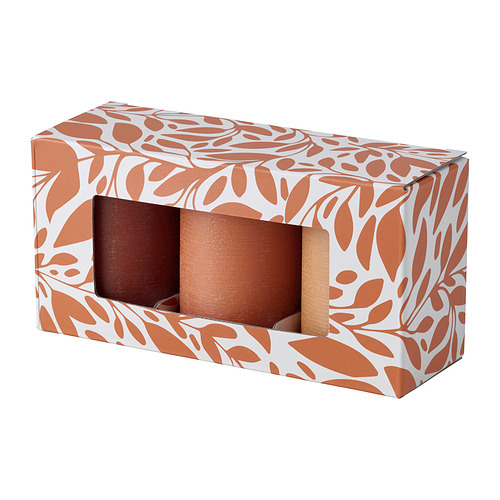 HÖSTAGILLE, unscented pillar candle