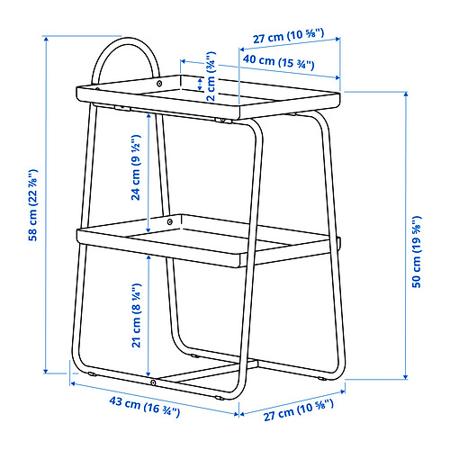 HATTÅSEN bedside table/shelf unit