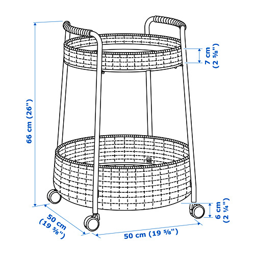 LUBBAN hjólaborð með hirslu