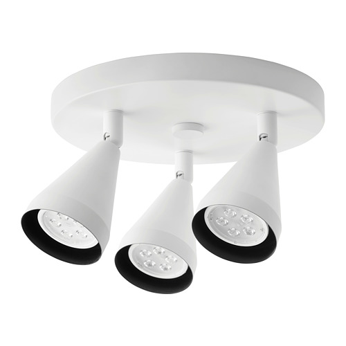 NÄVLINGE ceiling spotlight with 3 spots