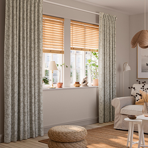 SNÖRUTA, curtains, 1 pair
