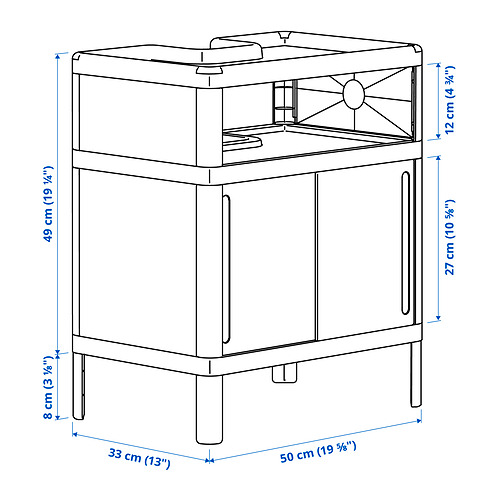 IVÖSJÖN wash-basin base cabinet