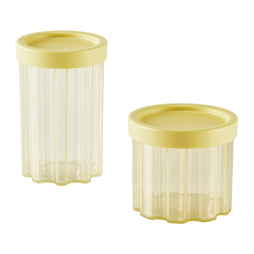 SPJUTLILJA, krukka með loki, 2 í setti