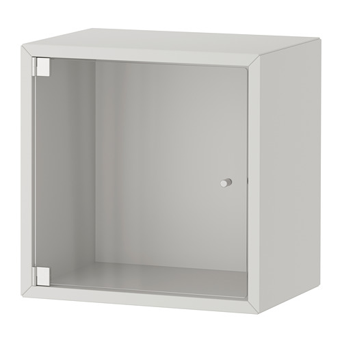 EKET, wall cabinet with glass door