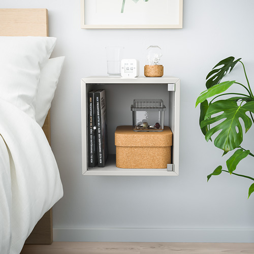 EKET, wall cabinet with glass door