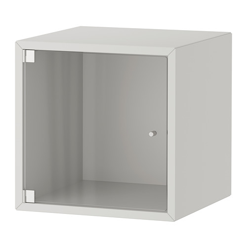EKET, wall cabinet with glass door