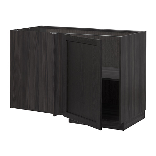 METOD corner base cabinet with shelf