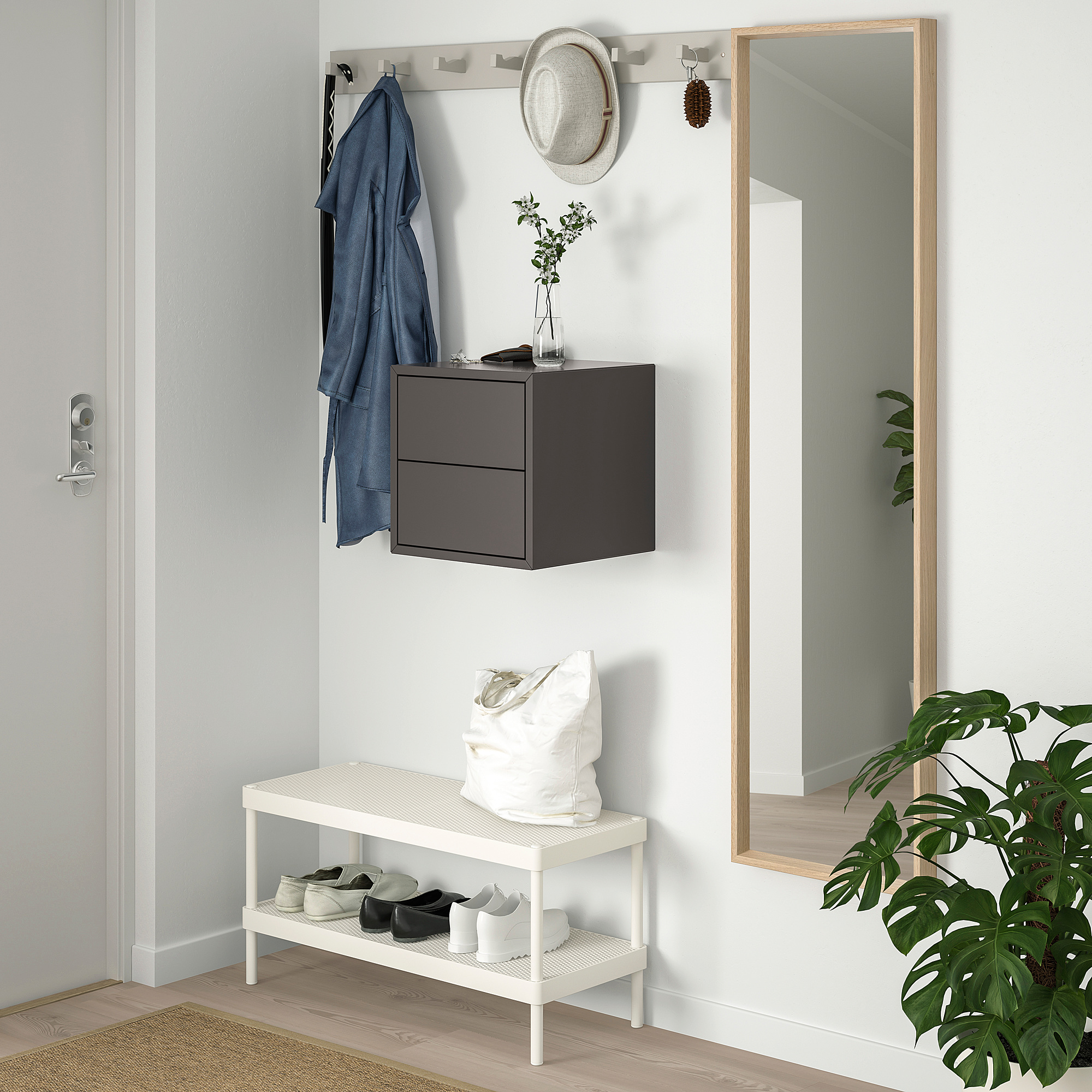 EKET wall cabinet with 2 drawers