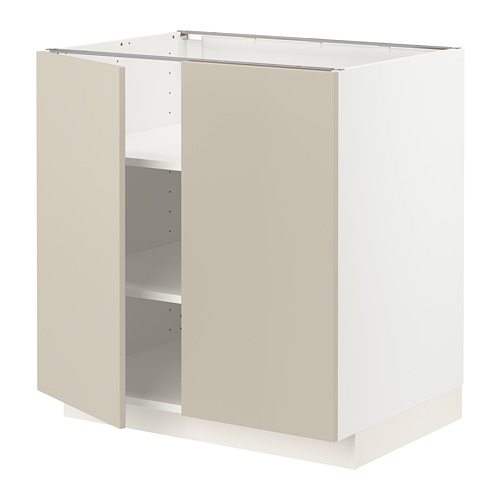 METOD base cabinet with shelves/2 doors